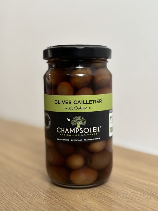 Olives « cailletier » – « Li Ouliva » 130 gr net égoutté