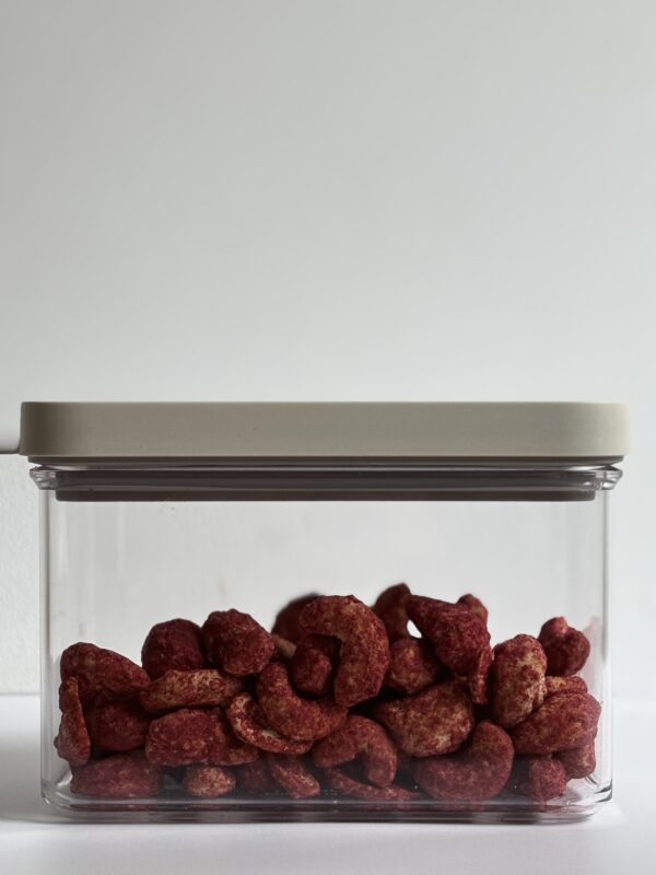 Cajou pralinée framboise